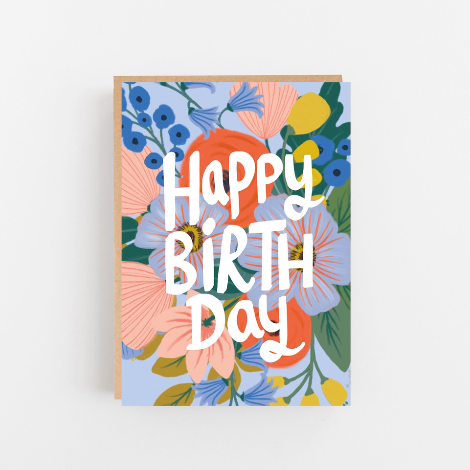 Happy birthday card | floral